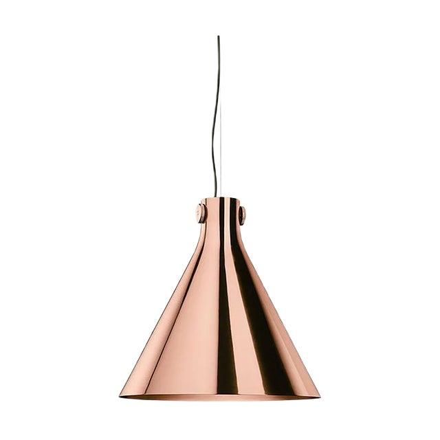 Cone Suspension Lamp in Copper by Richard Hutten For Sale