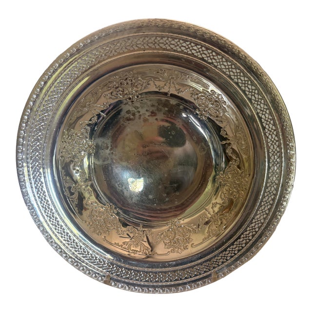 1940s Onate Silverplate Shallow Dish For Sale
