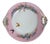 Antique French Floral & Butterfly Pink Limoges Porcelain Cake Plate For Sale