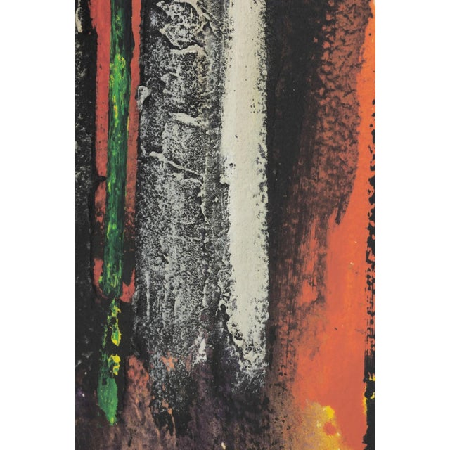 Purple Perez Celis Buenos Aries 1989 Signed Abstract Expressionism Painting on Paper For Sale - Image 8 of 8