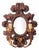 Baroque Style Hand-Carved Gold Leaf Wall Lamp with Mirror, 1960s For Sale