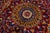 Rosette Designed Vintage Handmade Kashan Wool Rug in Red For Sale In New York - Image 6 of 8