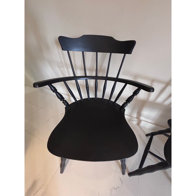 1930s 1930s Nichols & Stone Co Comb Back Arm Chairs (Two) For Sale - Image 5 of 10