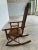 Early 20th Century Antique Rustic Rocking Chair, Wooden With Woven Seat For Sale - Image 4 of 10