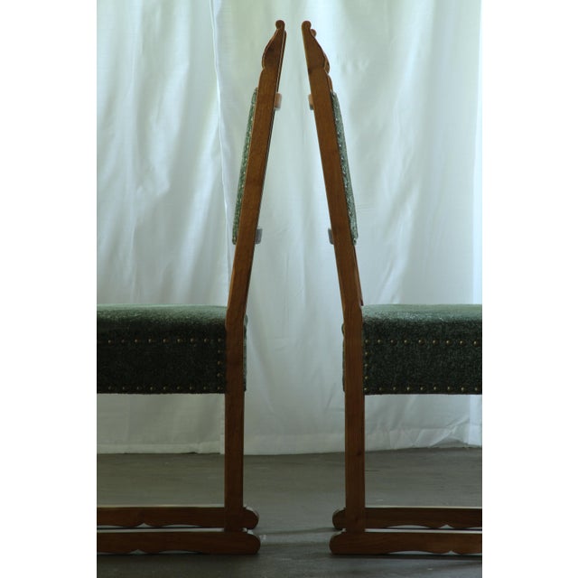 Wood Vintage Danish Oak Throne Dining Chairs, 1954, Set of 4 For Sale - Image 7 of 17