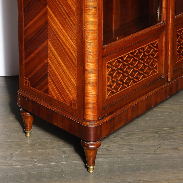 Antique Louis XVI Inlaid Exotic Woods & Gilt Bronze Accent Cabinet For Sale - Image 13 of 16
