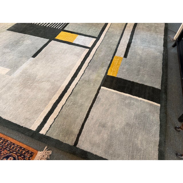 Gray 9ft X 12ft Christopher Farr for Design Within Reach Bauhaus Gunta Stölzl Plate Area Rug For Sale - Image 8 of 12