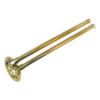 Art Deco Brass Towel Holder For Sale