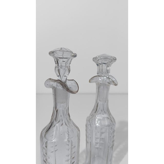 Vintage Silver-Plated Cruet Set with Cut and Beveled Crystal Glass Bottles, 1950s, Set of 5 For Sale - Image 18 of 18