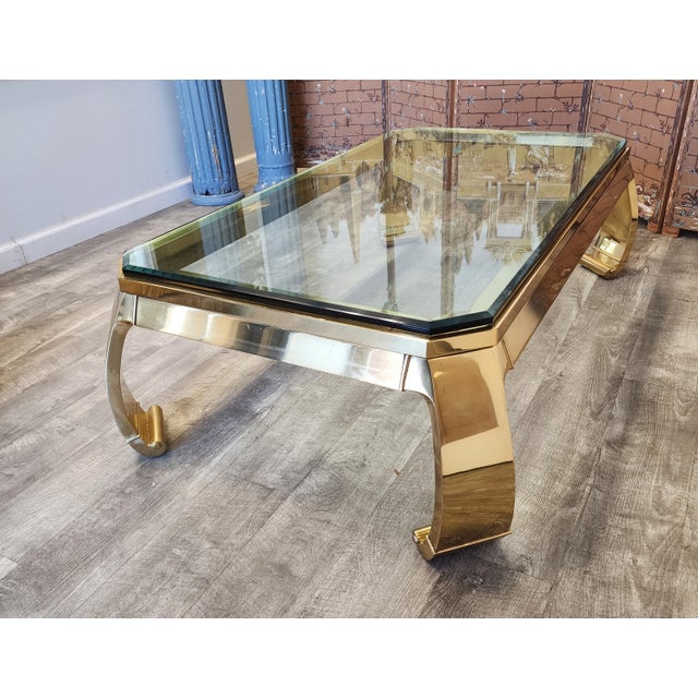 Mid 20th Century Mid 20th Century Mastercraft Brass Coffee Table by Karl Springer For Sale - Image 5 of 16