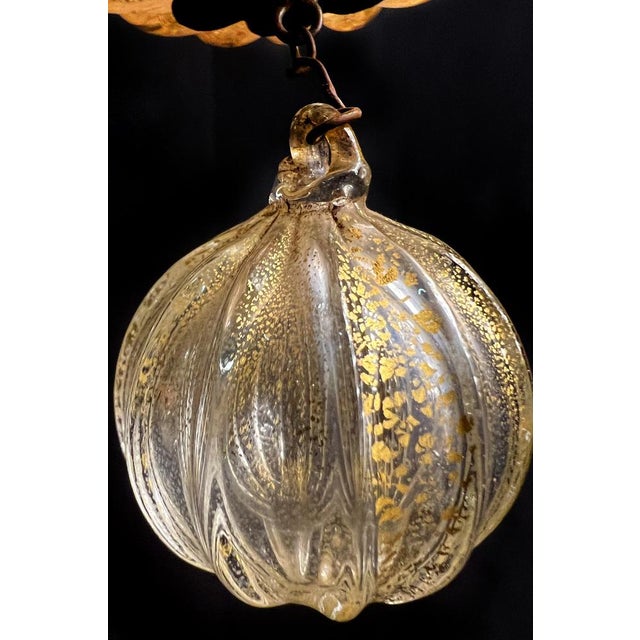 Italian Chandelier with Gold Inclusion by Barovier & Toso, 1940s For Sale - Image 9 of 16