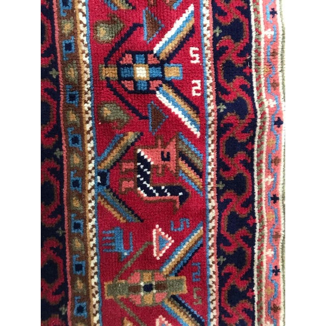 Blue Vintage French Shiraz Rug, 1950s For Sale - Image 8 of 16