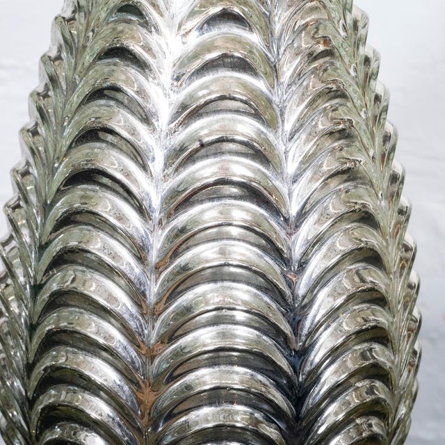 1960s Pair of molded mercury glass table lamps For Sale - Image 5 of 7