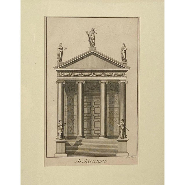 A Grand Tour original Neoclassical engraving, Italy circa 1780.