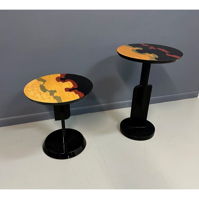 Add a touch of contemporary elegance to your space with our Carlo Malnati Style Post Modern Side Tables. These expertly...