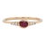 Minimalist Ruby Ring With Earth Mined Diamonds: Solid 14k Gold, Size 6.75 For Sale