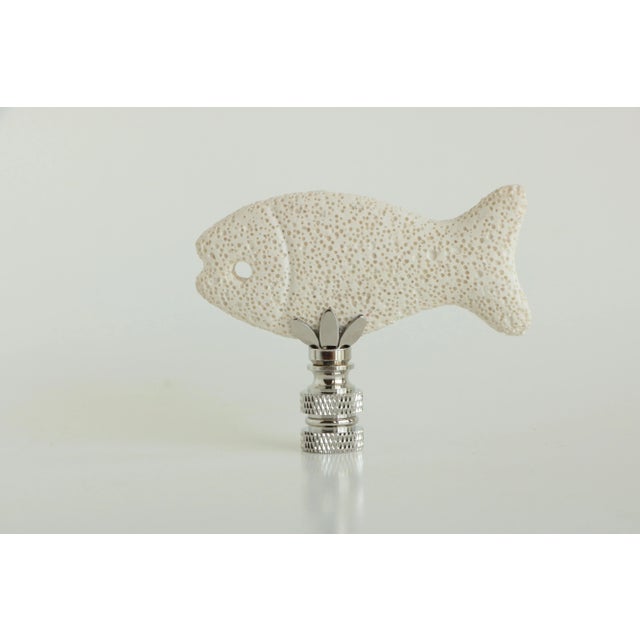 Pumice Fish Lamp Finials - a Pair For Sale - Image 4 of 5