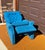 Textile Vintage Tv Strato Lounger Recliner by Futorian in Peacock Blue For Sale - Image 7 of 9