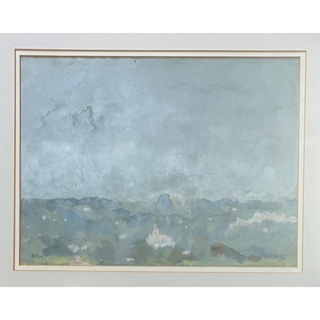 Arthur B. Davies (American 1862 - 1928) Ashcan School Impressionist Watercolor Painting - Landscape in Italy For Sale In New York - Image 6 of 10