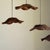 1980s Flat Corrugated Leaf Pendant Light in Teak For Sale - Image 5 of 18
