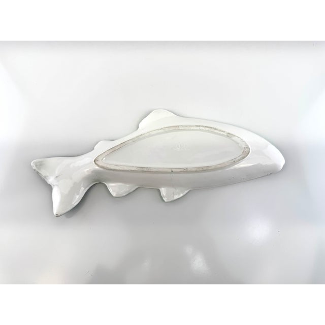 Vintage Coastal Ceramic Fish Platter For Sale - Image 12 of 13