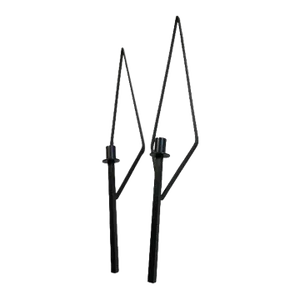 Paul McCobb Style Mid Century Wrought Iron Sconce a Pair