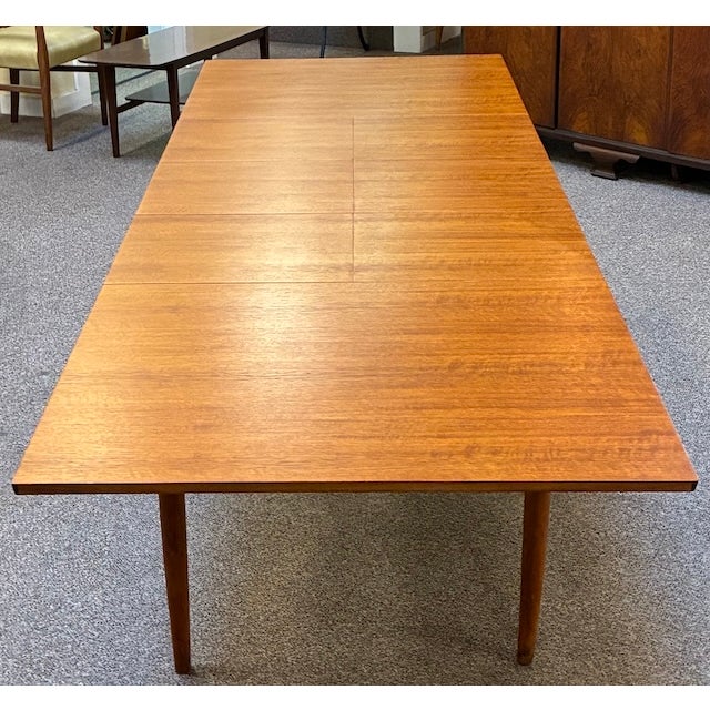 Teak Dining Table With 3 Butterfly Leaf Extensions Uk Import C. 1960's For Sale - Image 18 of 18