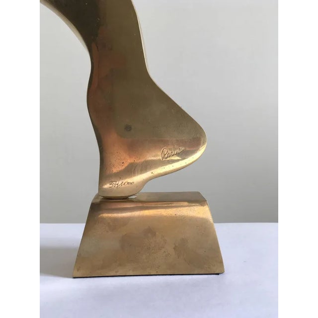 Metal Italian Bronze Abstract Sculpture by Rodica Tanasescu, 1980 For Sale - Image 7 of 13
