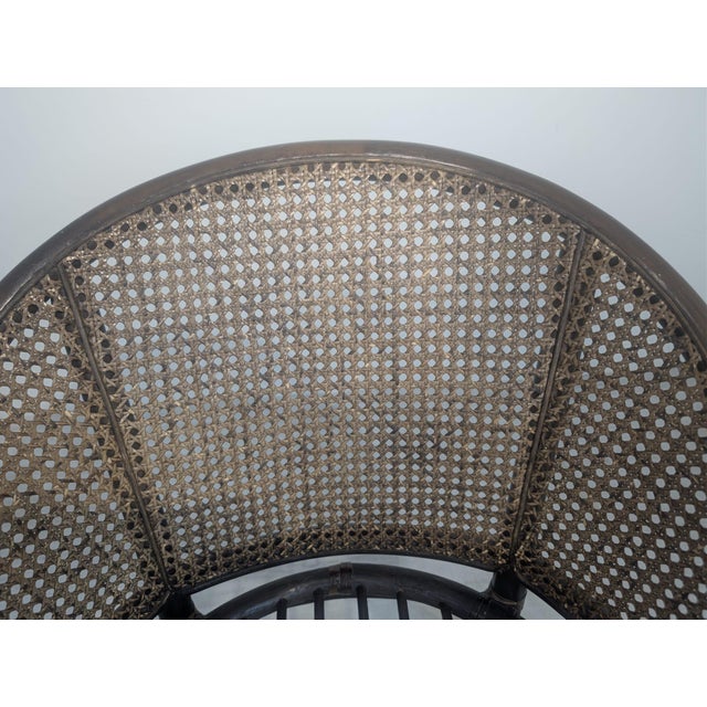 Vintage Armchair with Raffia and Viennese Weave For Sale - Image 9 of 16