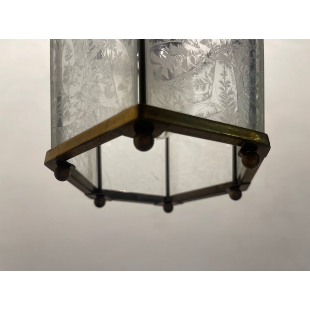 Vintage Bronze Light Pendant, 1950s For Sale - Image 6 of 12
