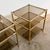Metal Vintage Brass and Smoked Glass 3-Tier Side Tables, 1970s, Set of 2 For Sale - Image 7 of 12