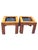 Wood Vintage Pair of Side or Accent End Tables Wood and Glass in Baker Style For Sale - Image 7 of 8