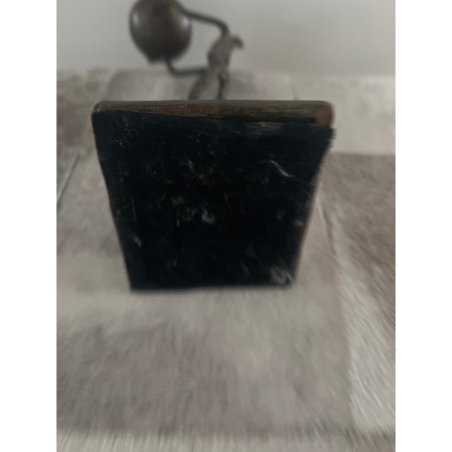 Late 20th Century Giacometti-Style Bronze Figural Sculpture Holding Bowl For Sale - Image 9 of 9