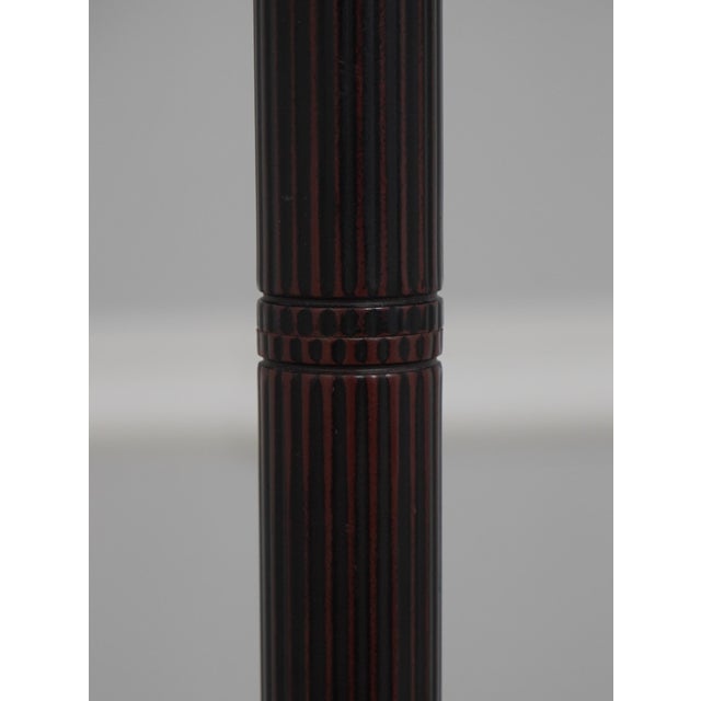 1980s 1980s Mission Arts & Crafts Style Floor Lamp W. Art Glass Shade For Sale - Image 5 of 12