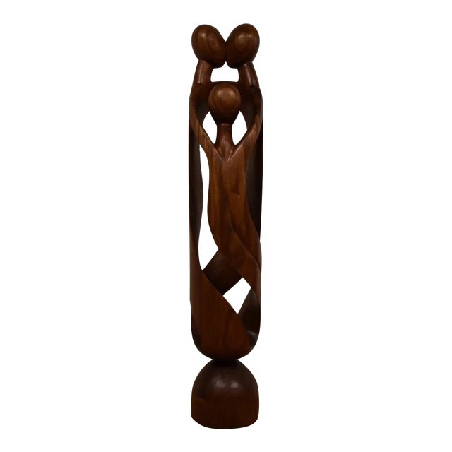 Danish Monumental Carved Teak Sculpture For Sale