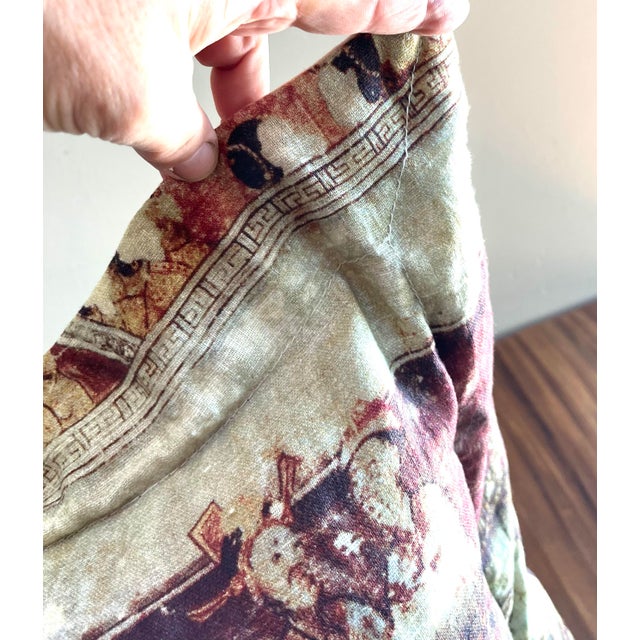 Textile Chinoiserie Thick Custom Pillow With Buddha Design For Sale - Image 7 of 7