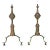 Antique Brass Steeple Form Andirons For Sale