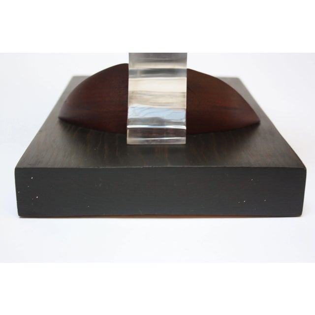 Vintage Acrylic and Teak Abstract Cat Sculpture by Robert D. Harvey For Sale - Image 4 of 13