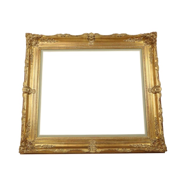 1920s Large Baroque Style Gilt Wood Frame, 1920s For Sale - Image 5 of 17
