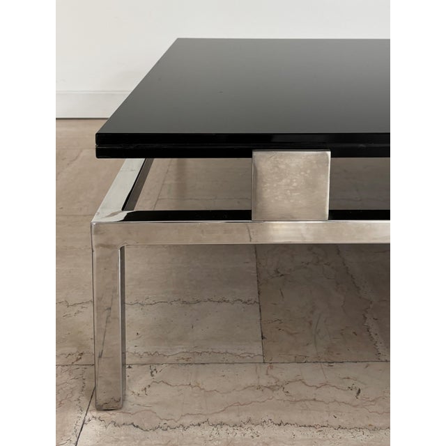 Metal Large Low Center Table from Fontana Arte, Italy, 1970s For Sale - Image 7 of 14
