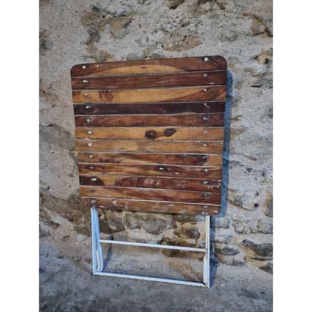 Vintage Folding Bistro Table, 1950s For Sale - Image 15 of 16