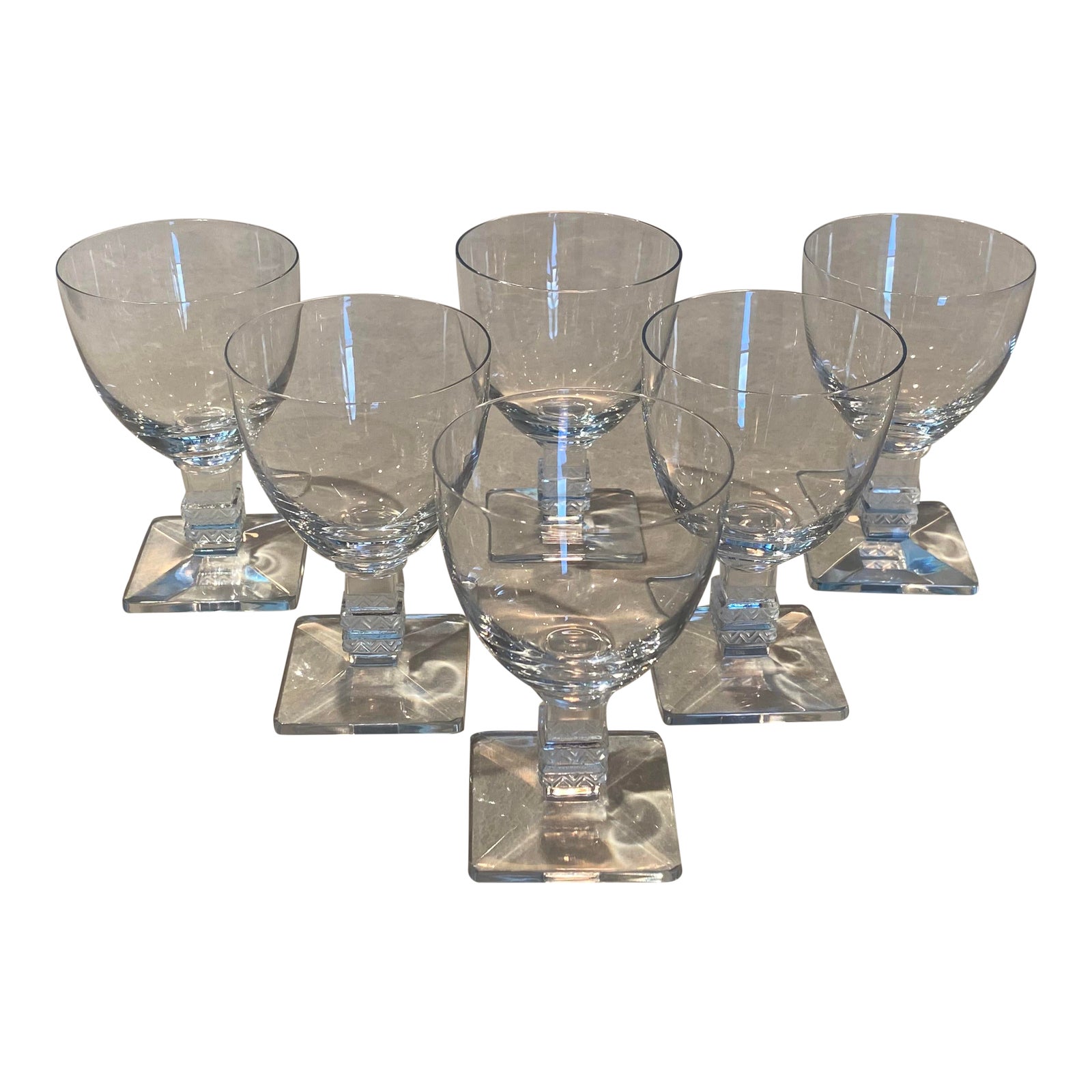 Lalique Argos Wine Glasses Set of 6 Chairish
