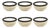 Matera 6.25"Coiled Abaca Condiment Bowls, Set of 6, Black For Sale