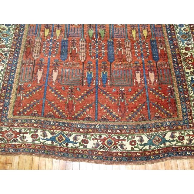 Persian Antique Zabihi Colllection Persian Bidjar Willow Tree Rug - 8'4" x 12'5" For Sale - Image 3 of 10