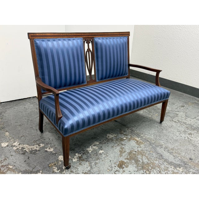 Traditional Edwardian Settee, Antique For Sale - Image 3 of 12