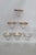 Glass 18pc Paneled Glassware Set Gold Border Crystal Goblets Etched Floral Motif 5112b For Sale - Image 7 of 18