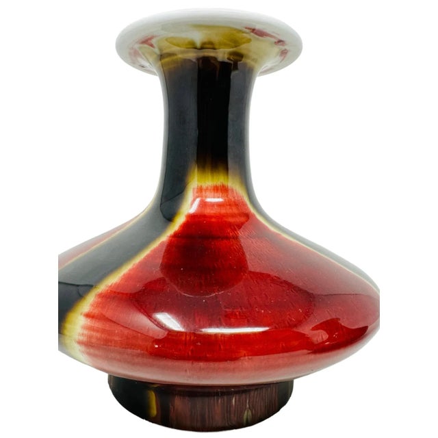 Vintage Chinese Flambé Sang De Boeuf Transmutation Glazed Craquelure Porcelain Vases a Set of 2 For Sale In Tampa - Image 6 of 13