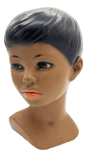 1950s Mid-Century Hawaiian Polynesian Boy Chalkware Bust Statue by Marwal