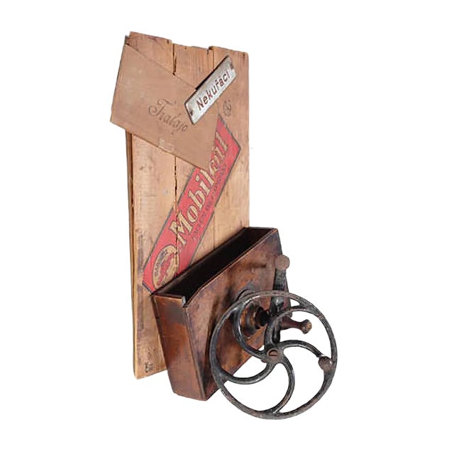 Pop Art Mobil Oil Magazine Rack by Michal Cizek, 1986 For Sale