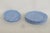 Early 20th Century Jeannette Glass Cherry Blossom 7pc Set Saucers Junior Plates Pastel Blue 5051b For Sale - Image 5 of 13